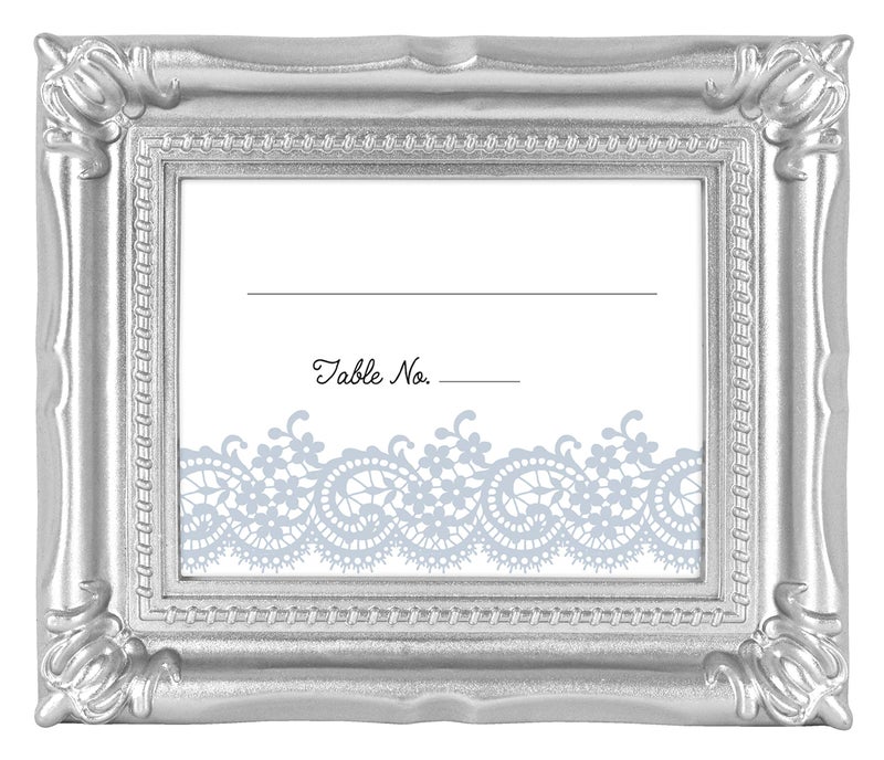 MCS Wedding Photo Frame/Placecard Holder, 69041, 24-Pack, Silver - Image 3